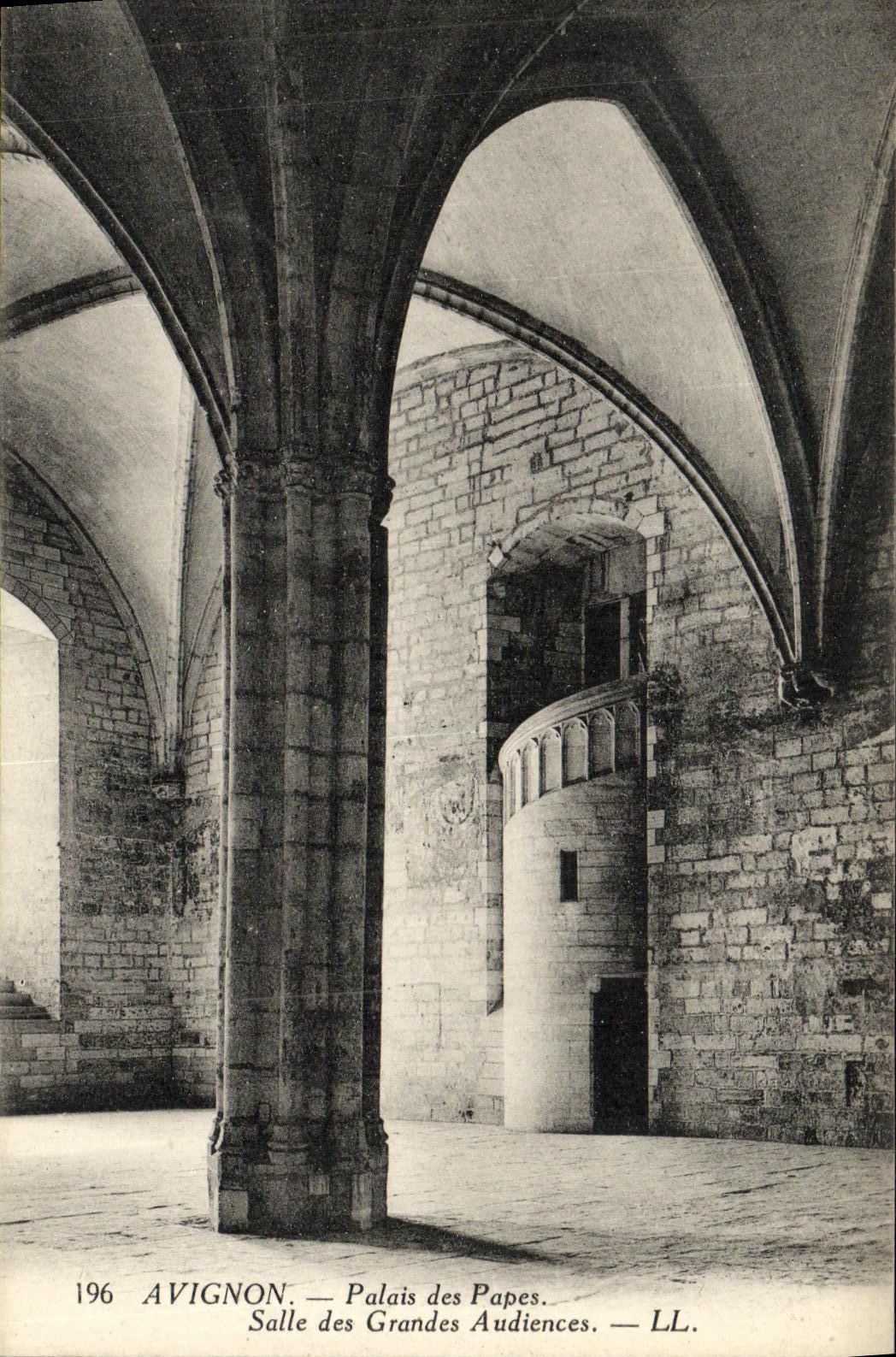 Paladar de Avignon de la POSTAL de la VENDIMIA de los papas Room de las grandes audiencias