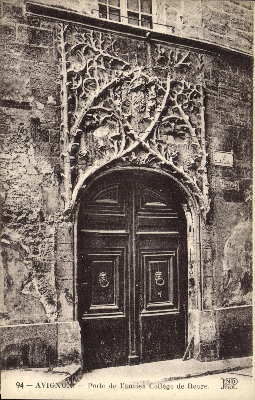 La POSTAL Avignon de la VENDIMIA lleva L universidad vieja de Roure