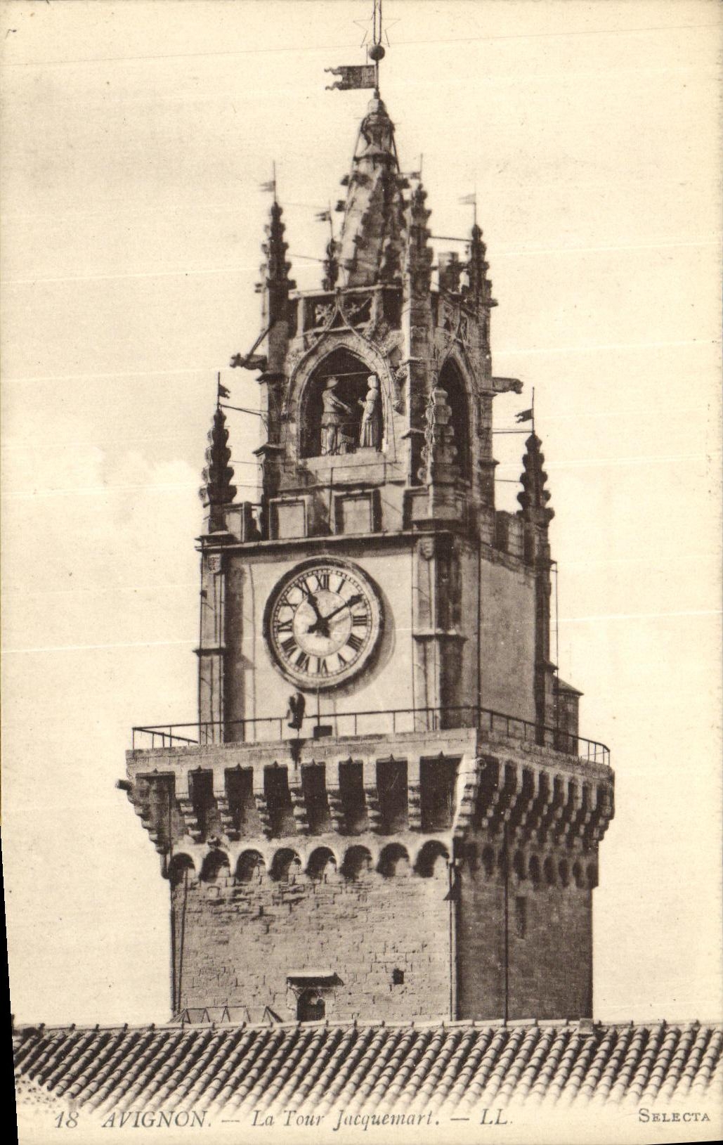 POSTAL Avignon de la VENDIMIA la torre de Jacquemart