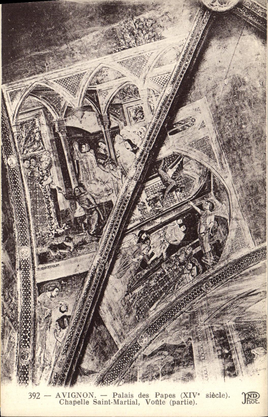 POSTAL Avignon Palais de la VENDIMIA de los papas Vault Martial Saint Arches