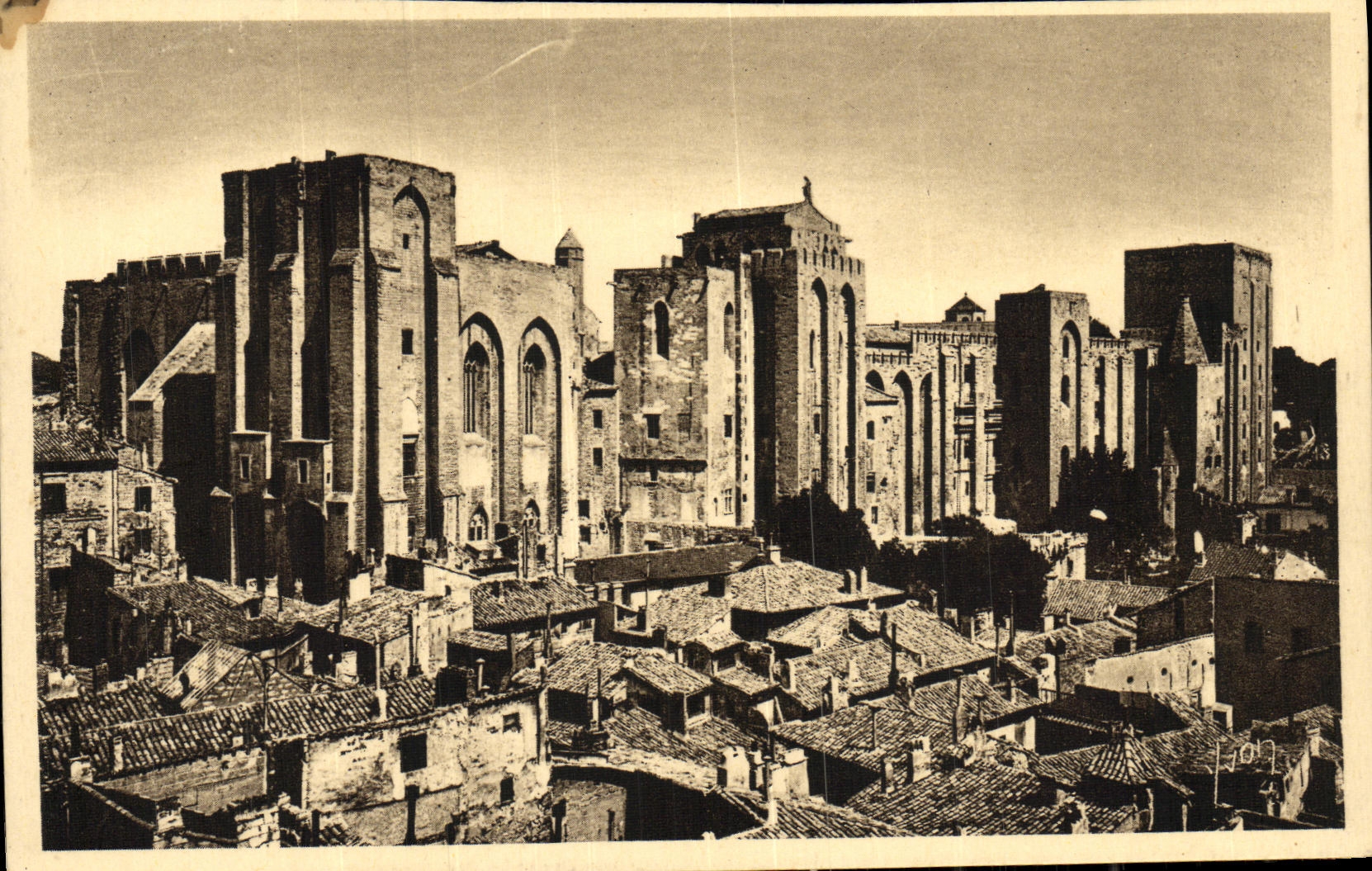 POSTAL Avignon de la VENDIMIA el paladar de los papas