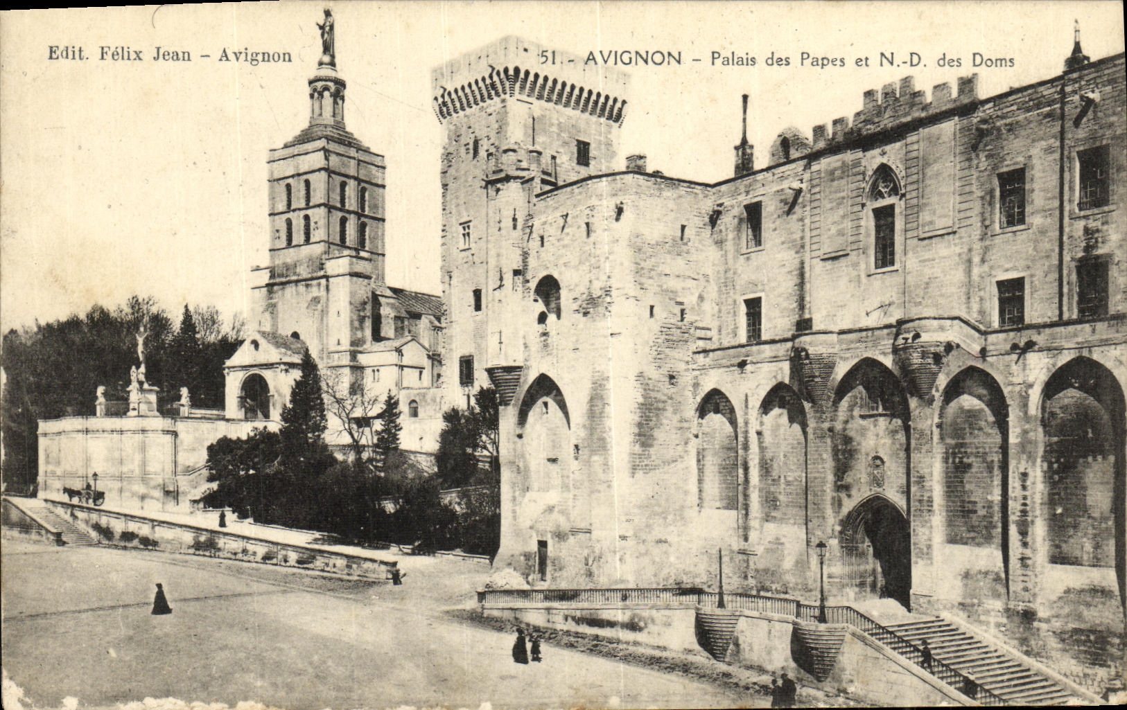 Paladar de Avignon de la POSTAL de la VENDIMIA de los papas y del ND de Doms