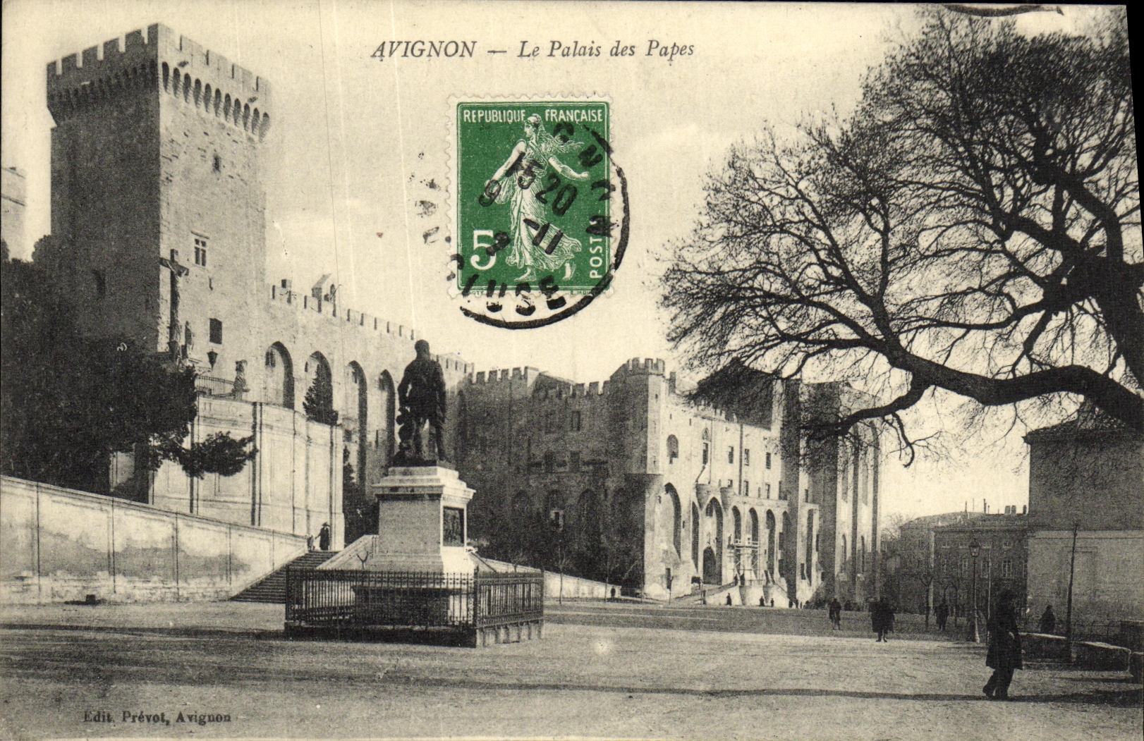 POSTAL Avignon de la VENDIMIA el paladar de los papas