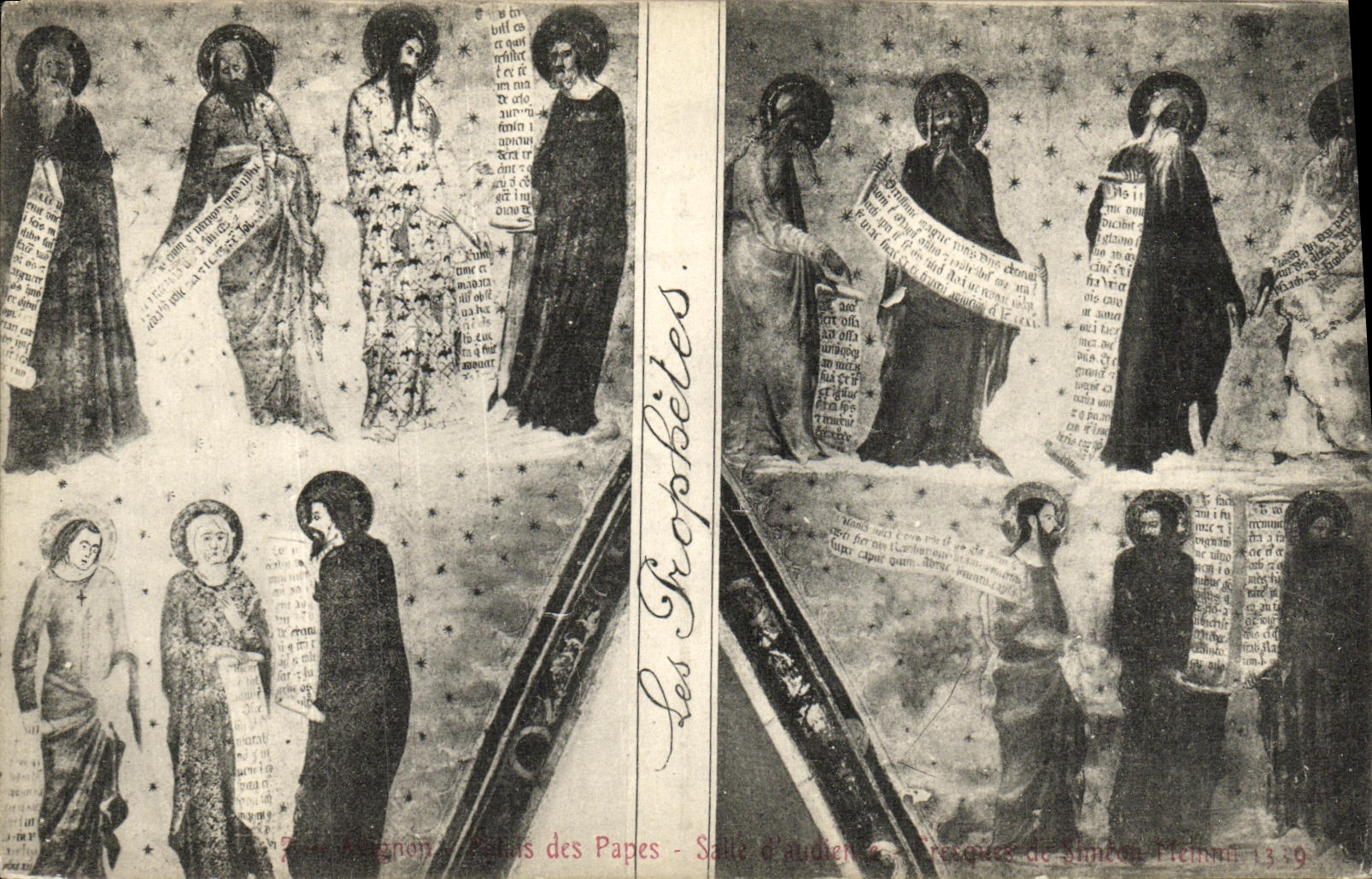 Paladar de Avignon de la POSTAL de la VENDIMIA de los papas