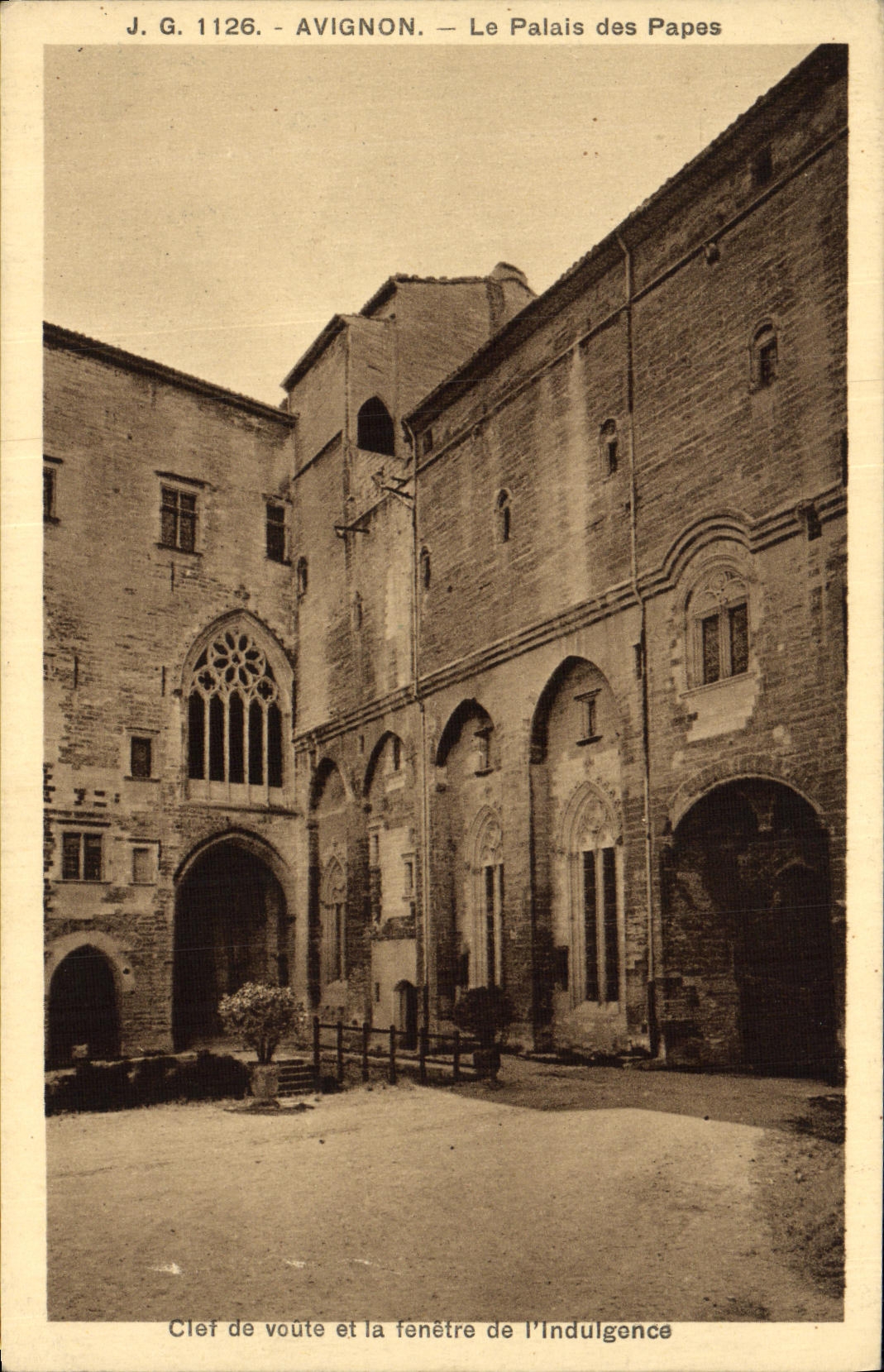 POSTAL Avignon de la VENDIMIA el paladar trapezoidal de los papas y de la ventana de L indulgencia