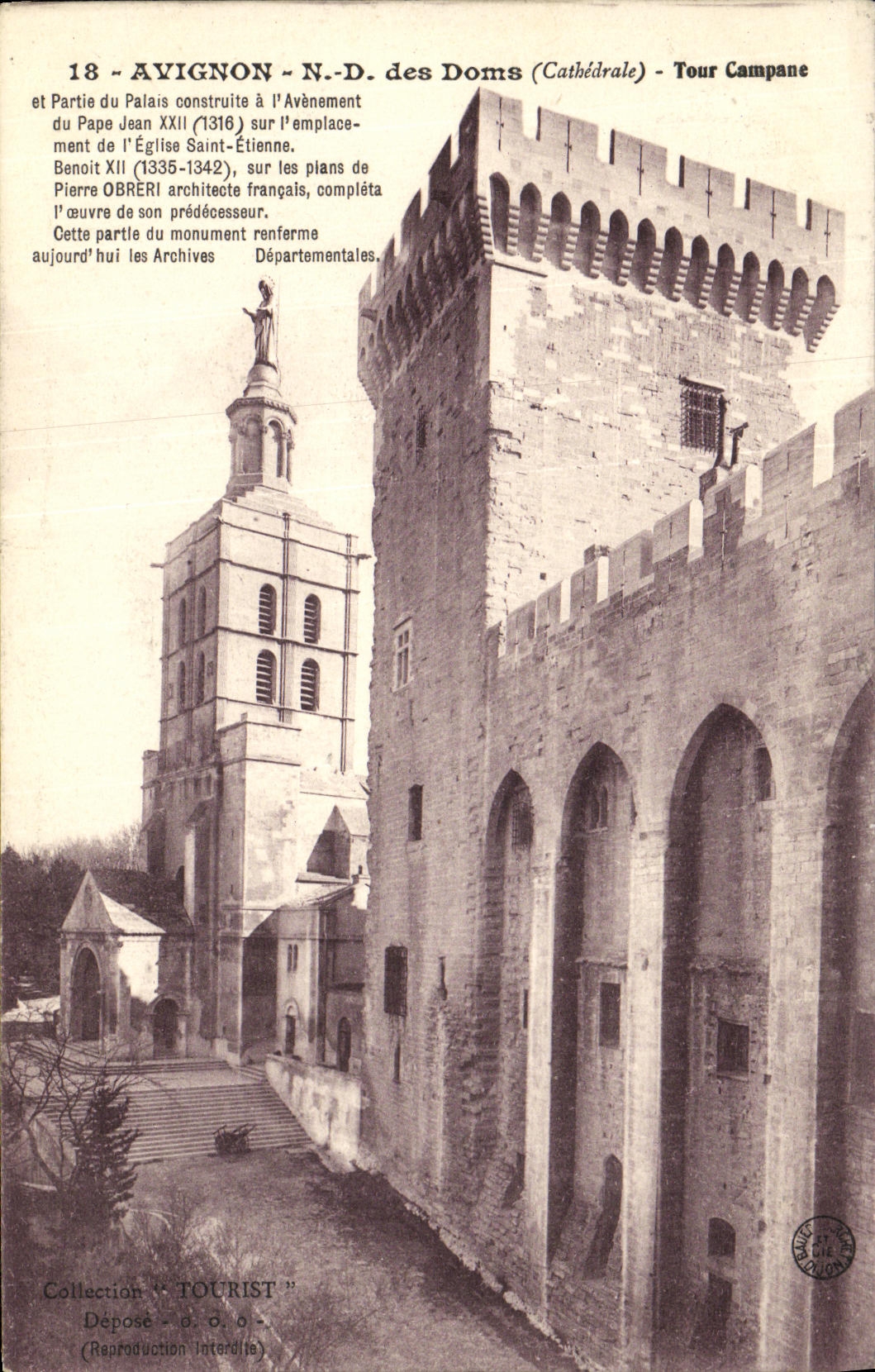 POSTAL Avignon NR D de la VENDIMIA de la vuelta de Doms Campane