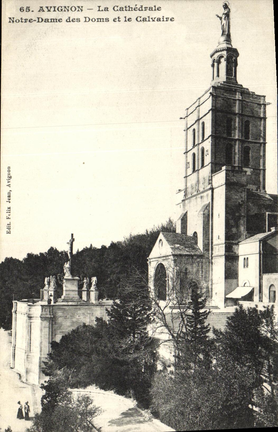 POSTAL Avignon de la VENDIMIA la catedral de Notre Dame de Doms y del martirio