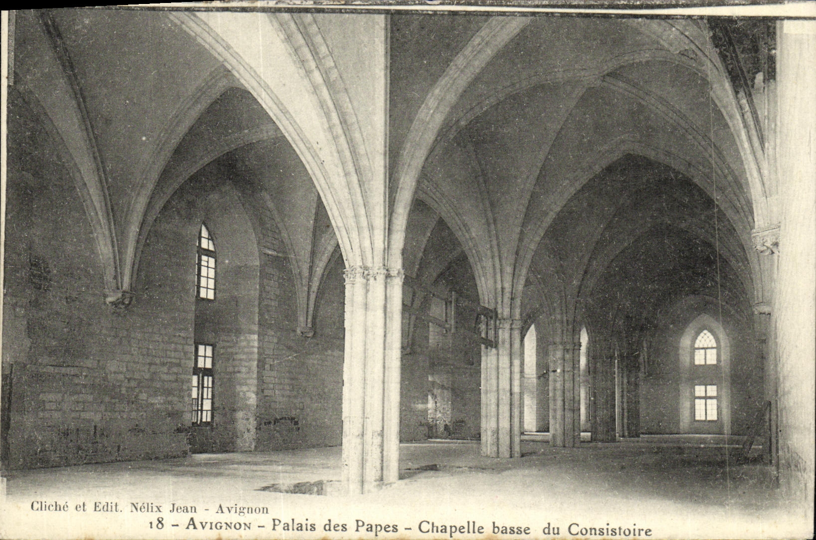 Paladar de Avignon de la POSTAL de la VENDIMIA de los papas camara acorazada baja del consistorio