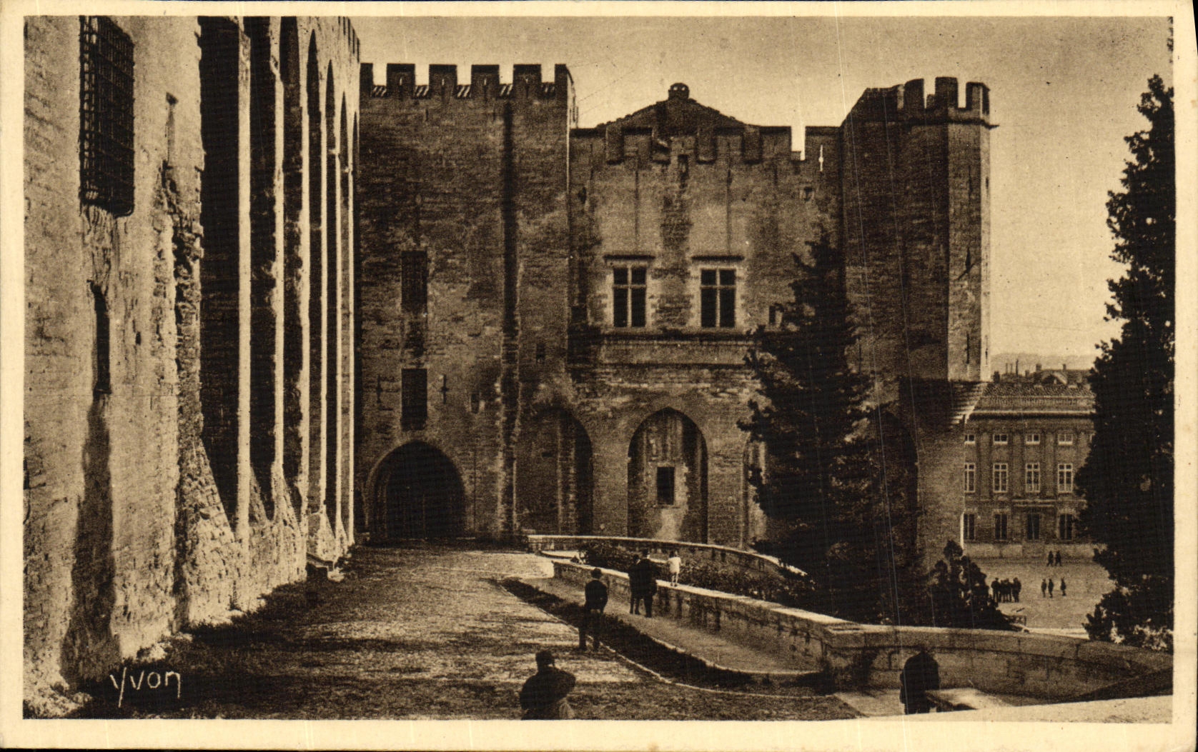 Izquierda de Avignon de la POSTAL de la VENDIMIA del paladar de papas