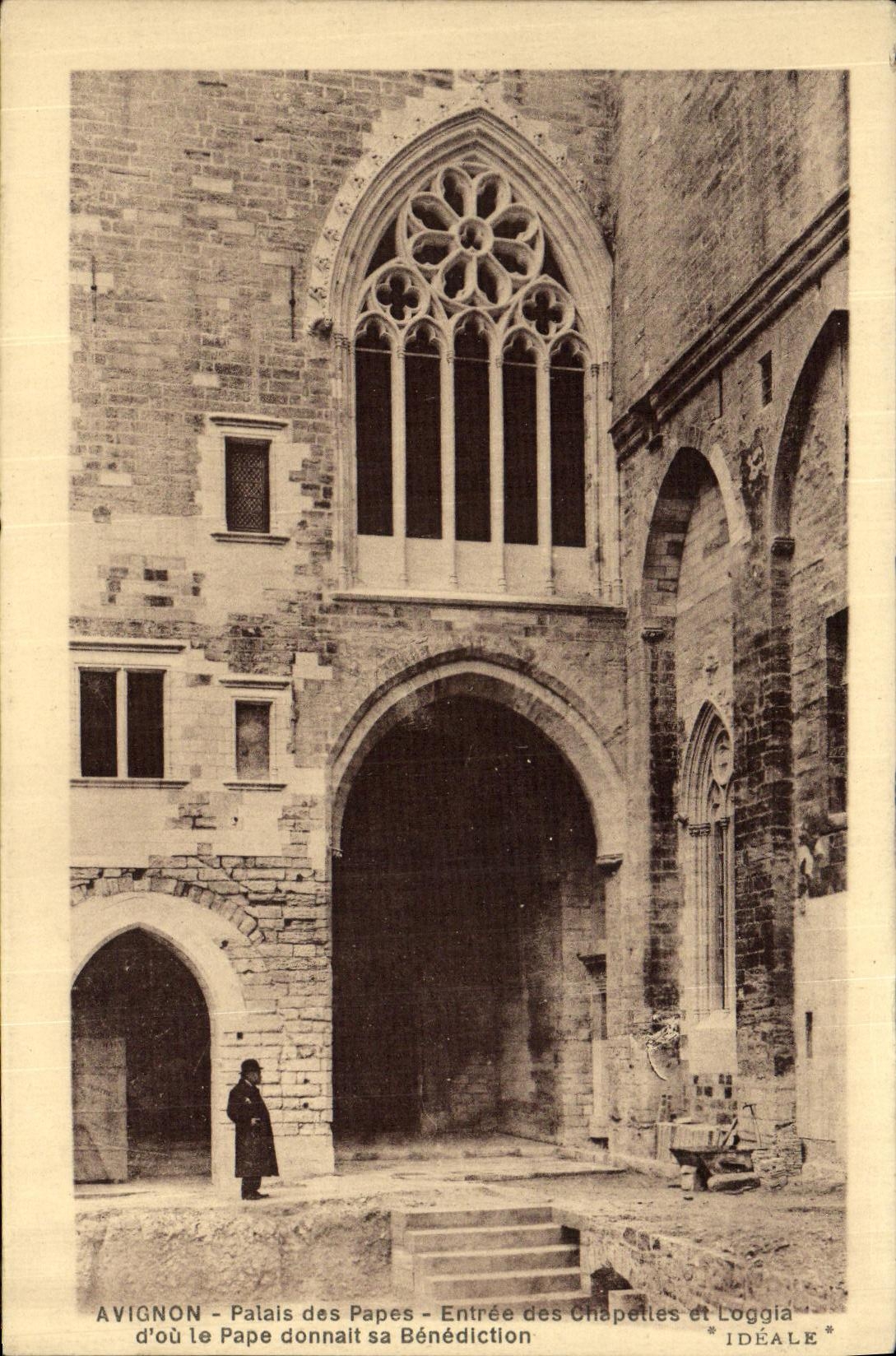 Paladar de Avignon de la POSTAL de la VENDIMIA de los papas