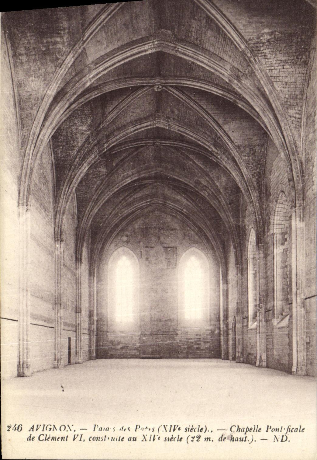 Paladar de Avignon de la POSTAL de la VENDIMIA de la camara acorazada pontifical de los papas de VI clemente