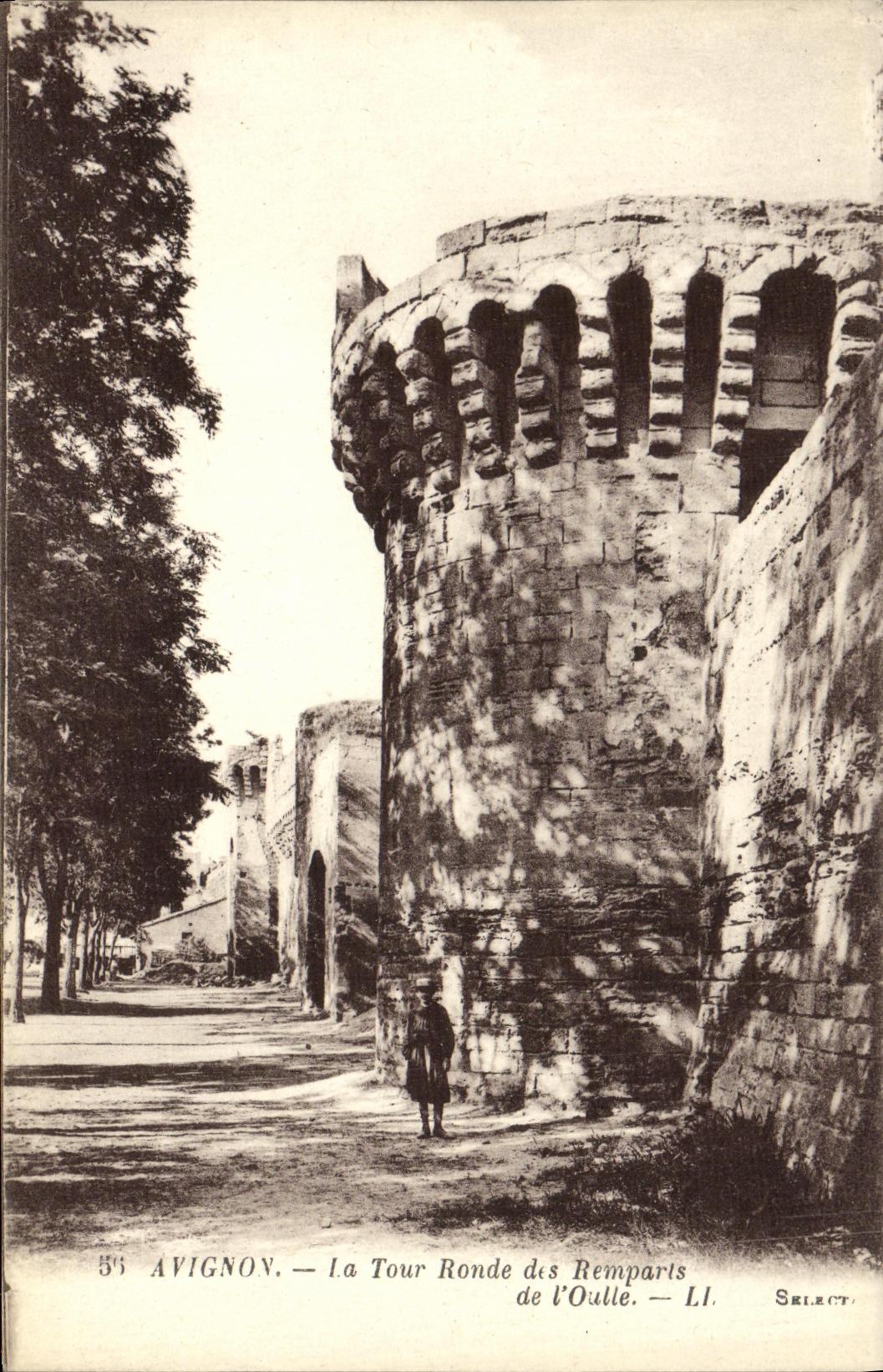 POSTAL Avignon de la VENDIMIA la torre redonda de las paredes de L Oulle