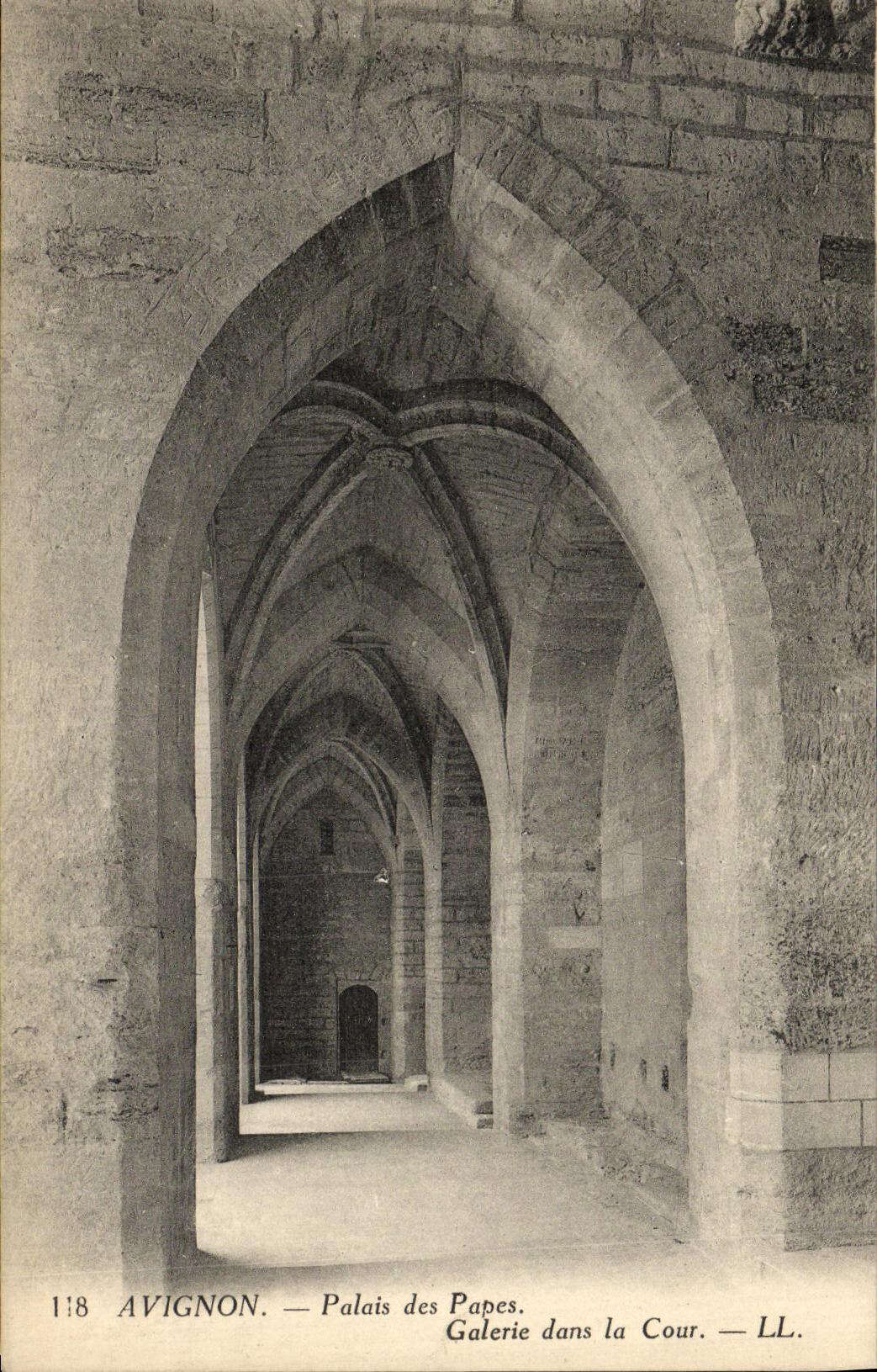 Paladar de Avignon de la POSTAL de la VENDIMIA de los papas Gallery en la corte