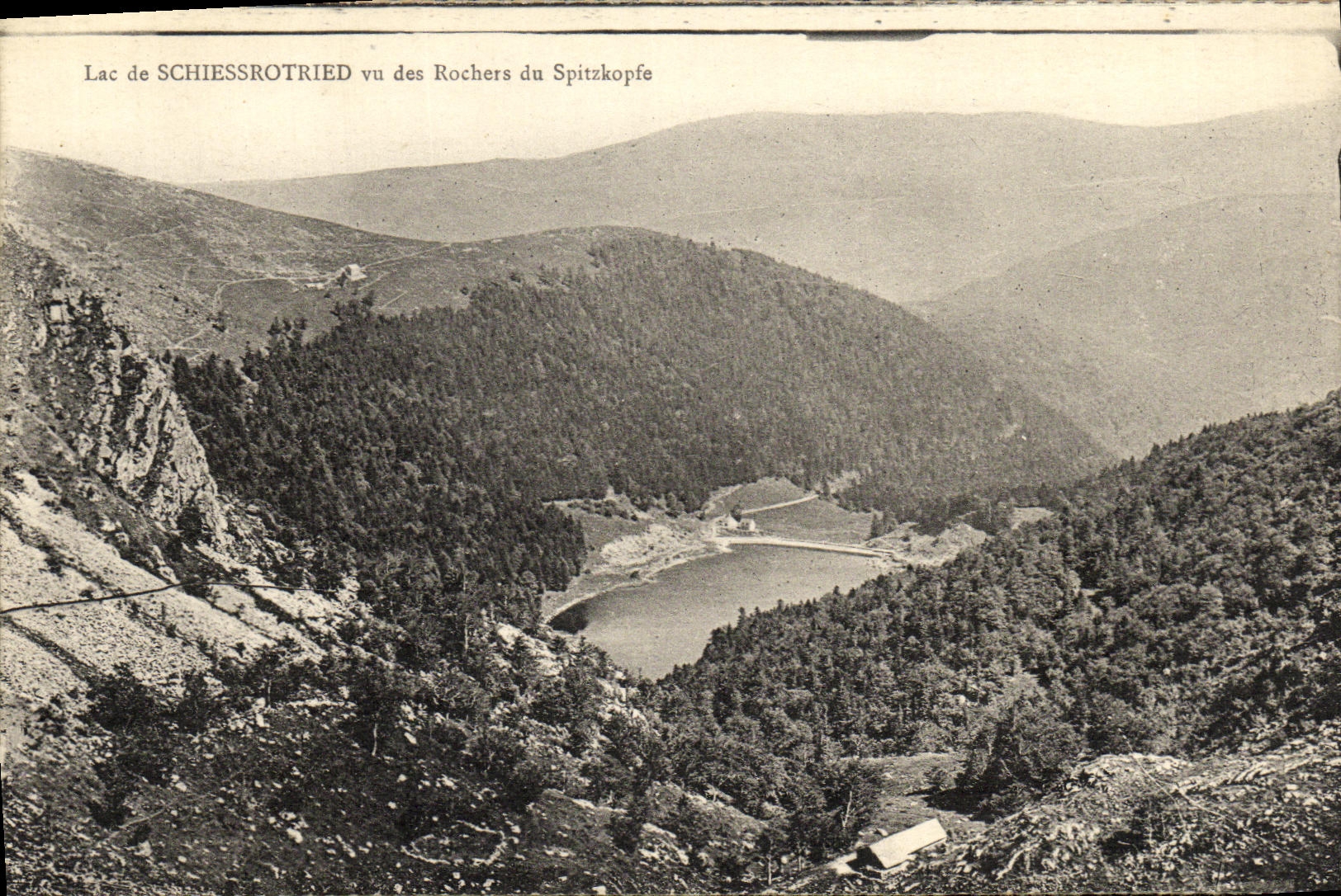 VINTAGE POSTCARD Lake Schiessrotried Seen Of the Rocks of Spitzkopfe