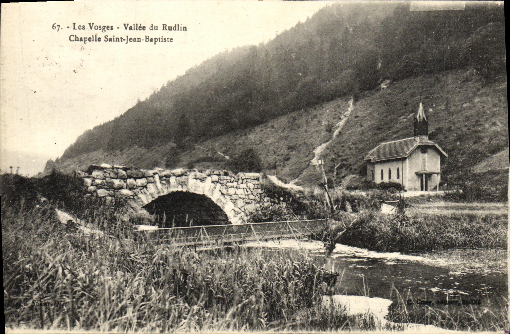 VINTAGE POSTCARD the Vosges Valley of Rudlin Vault Saint Jean Baptist