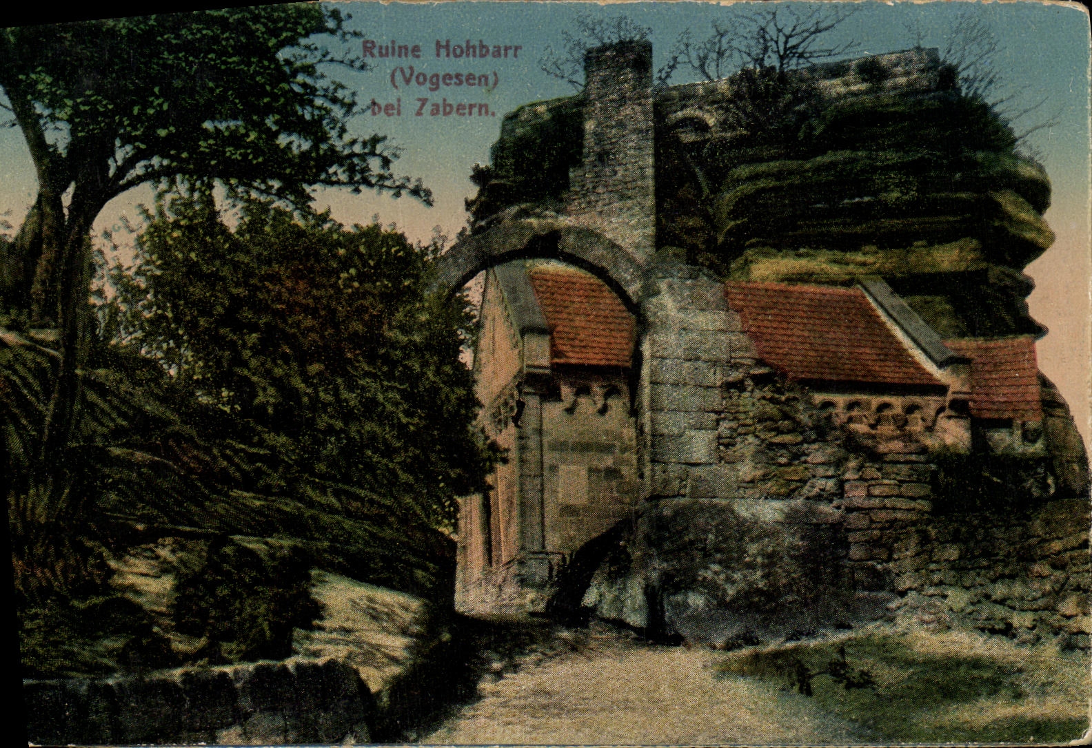 VINTAGE POSTCARD Ruin Beautiful Hohbarr Zabern