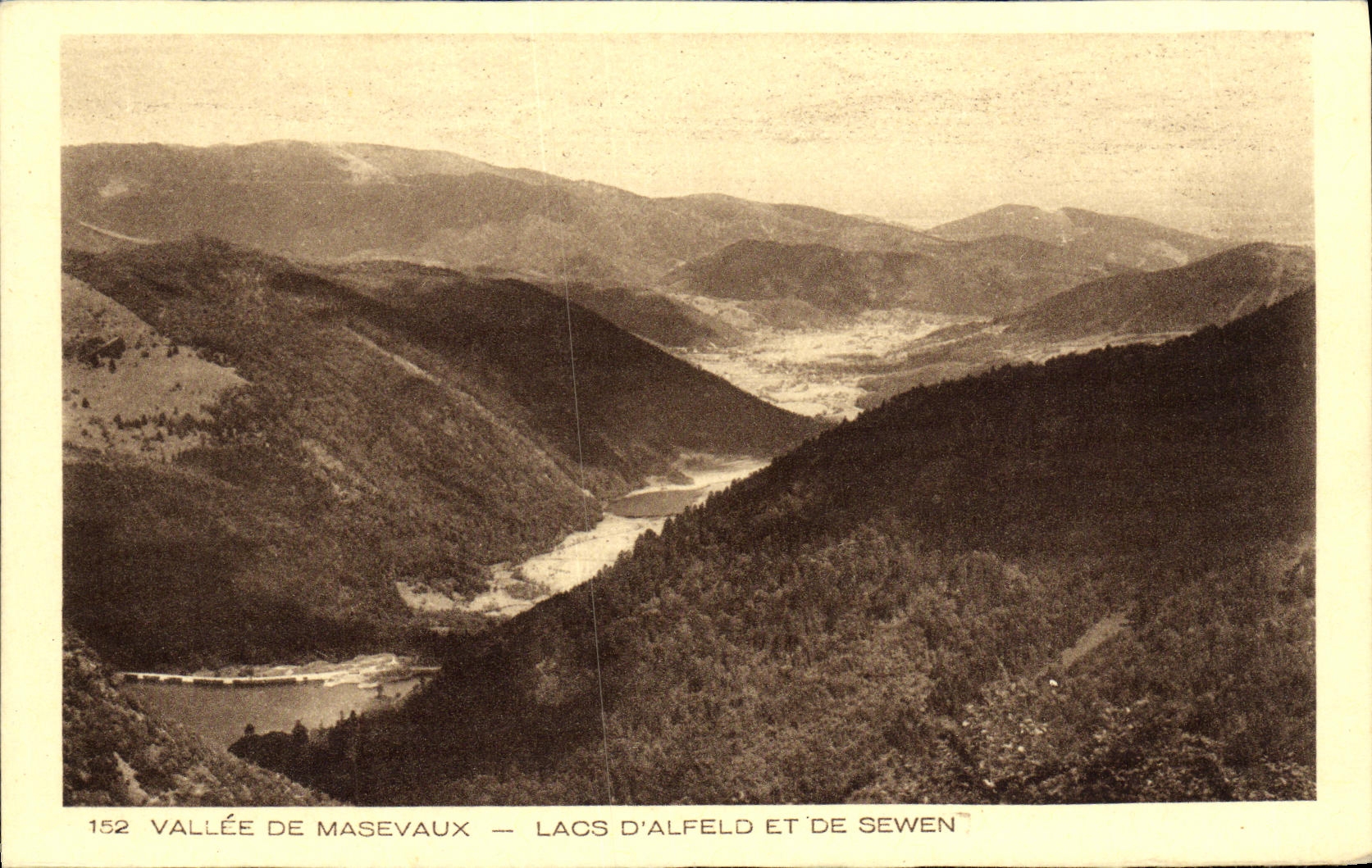 VINTAGE POSTCARD Valley De Masevaux Lakes D Alfeld And De Sewen