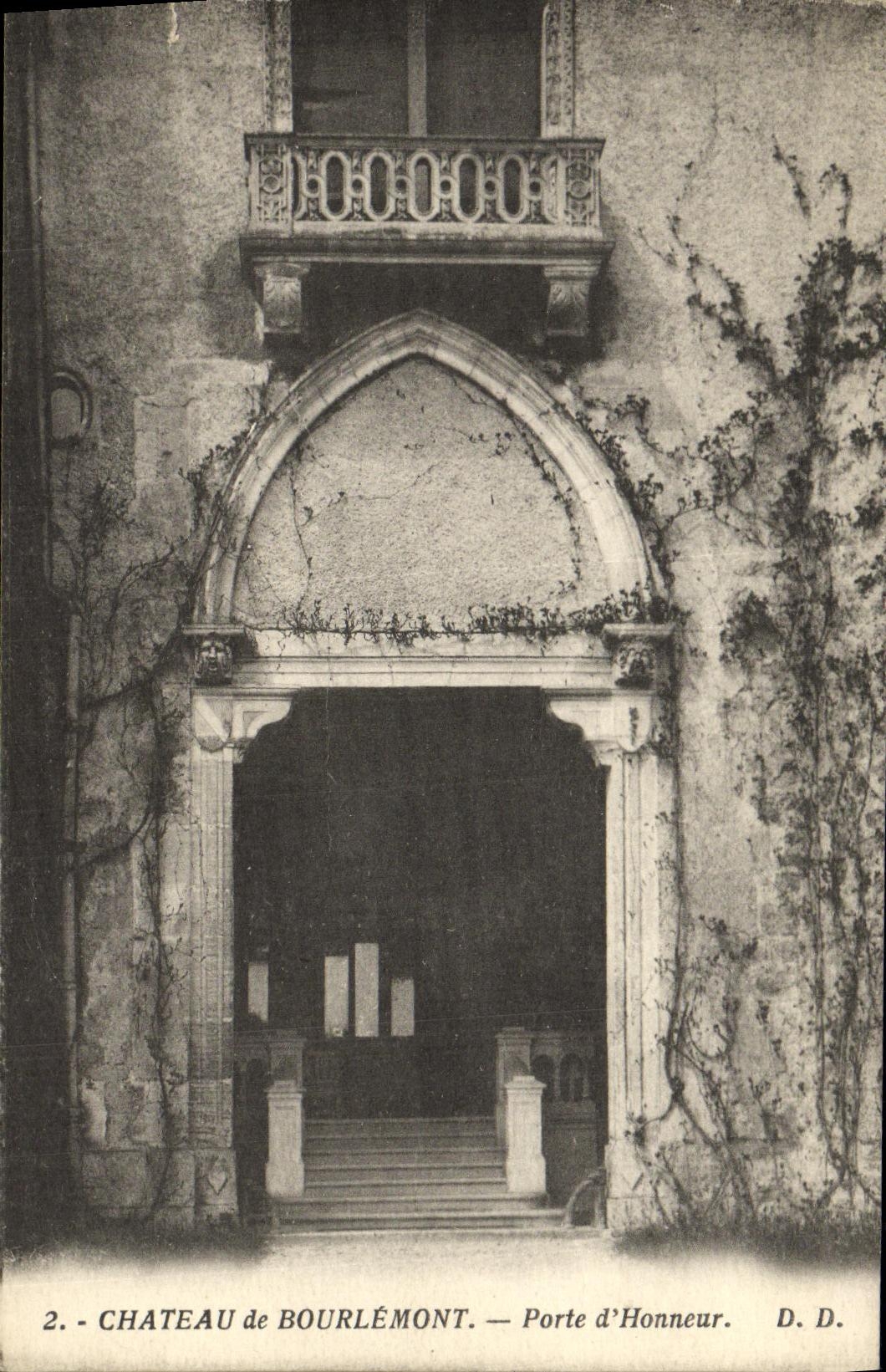 POSTAL Castle De Bourlemont Carries D Honneur de la VENDIMIA