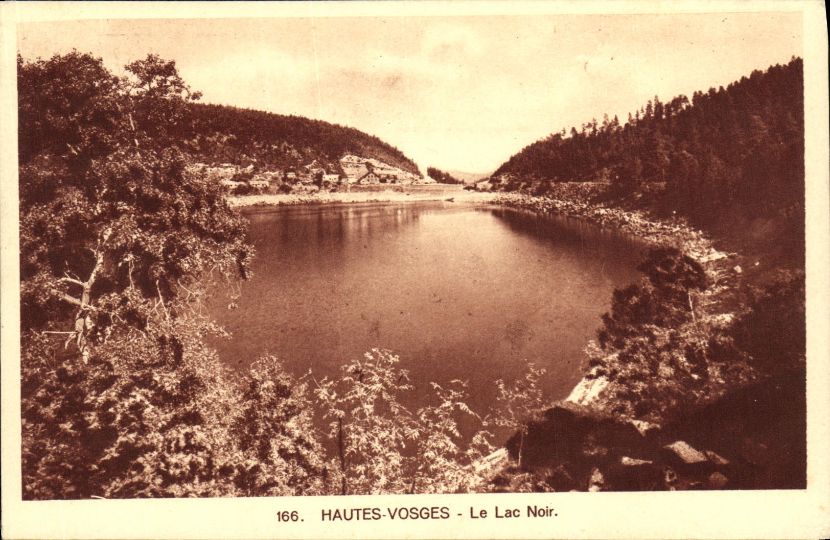 VINTAGE POSTCARD the High Vosges the Black Lake