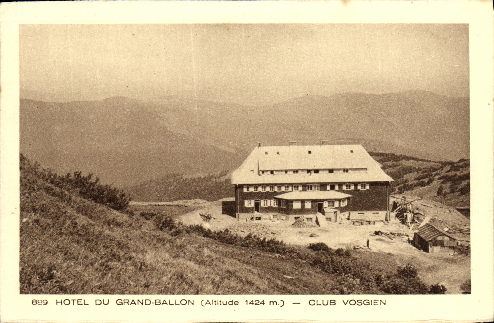 VINTAGE POSTCARD Hotel Of the Large Balloon D Alsace Vosgean Club