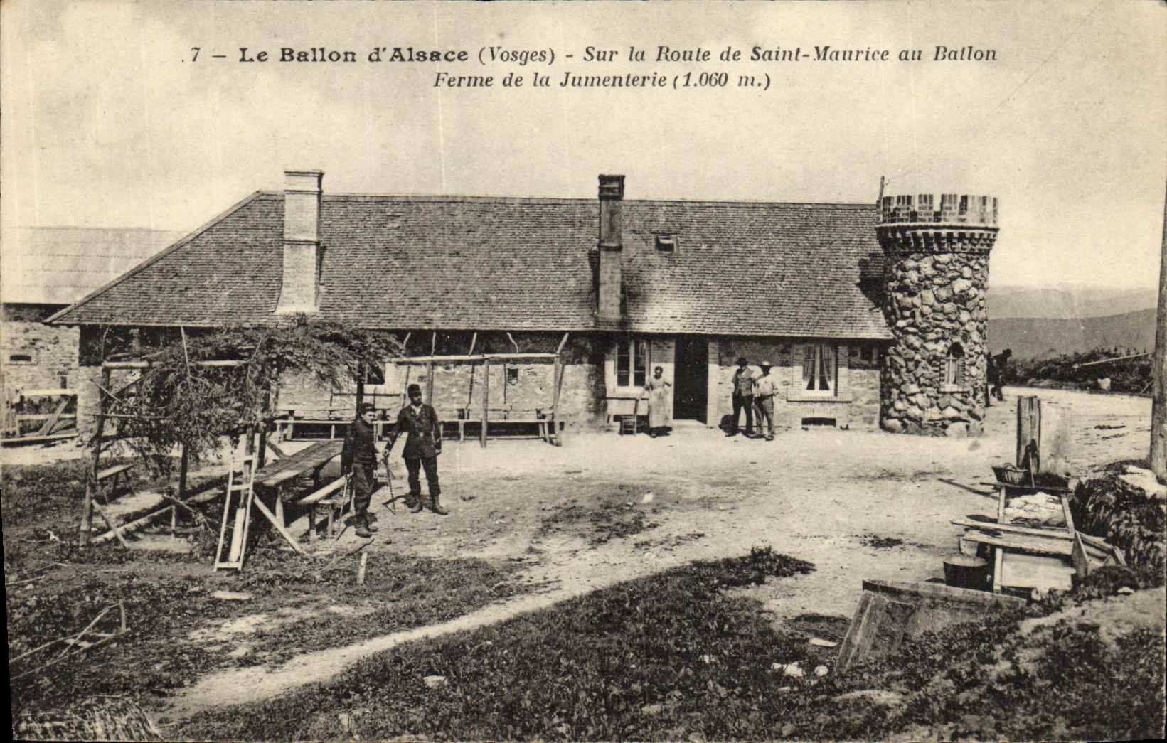 VINTAGE POSTCARD Ballon D Alsace On the Road Of Maurice Saint to the Balloon Closes of Juventerie