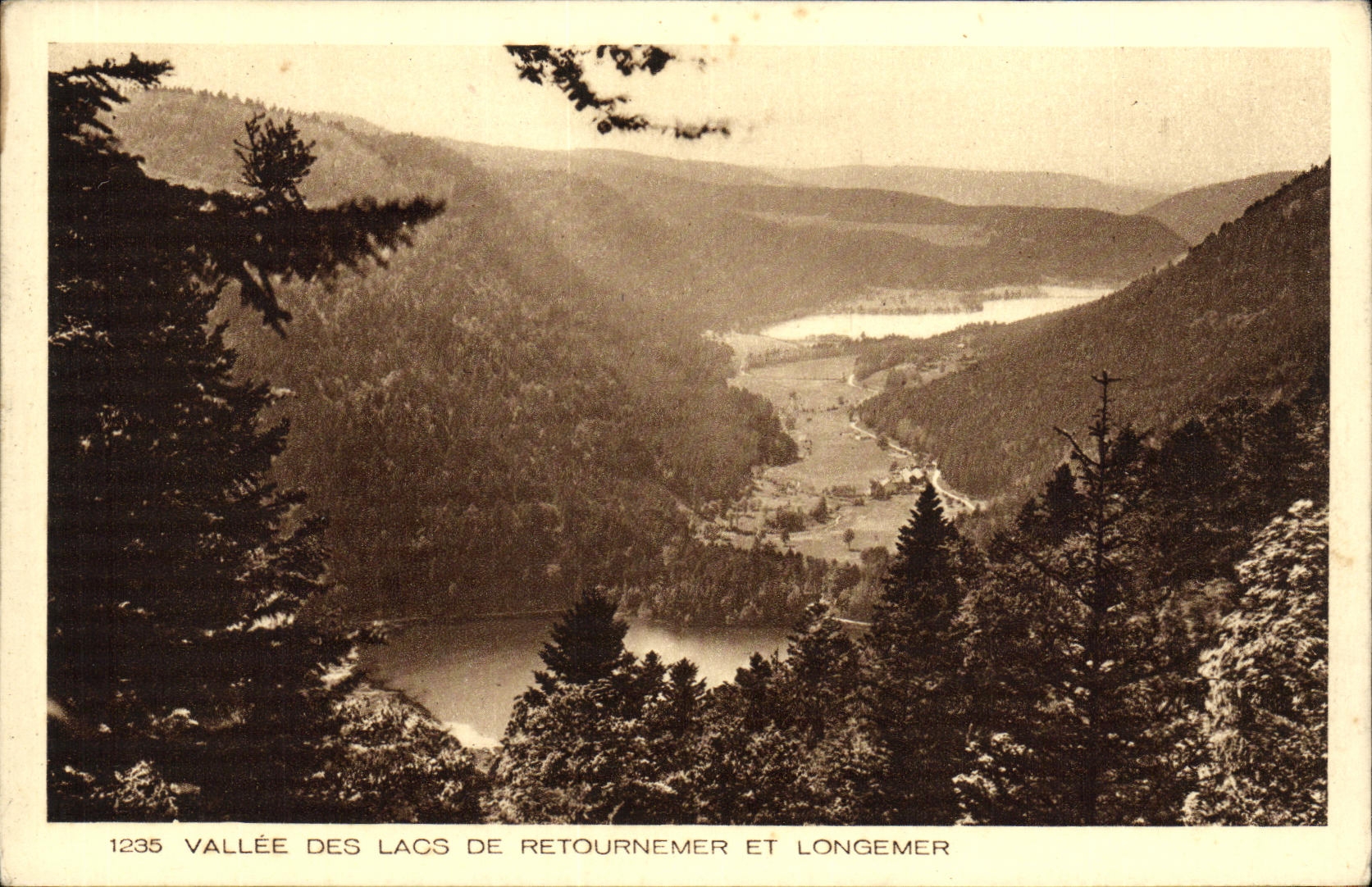 VINTAGE POSTCARD Valley of the Lakes De Retournemer and Longemer