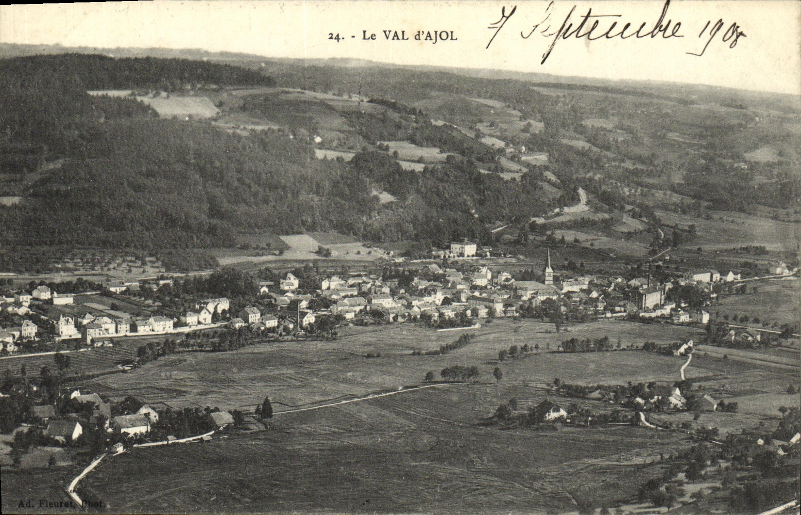 VINTAGE POSTCARD the Valley D Ajol