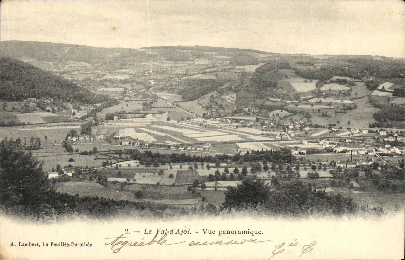 VINTAGE POSTCARD the Valley D Ajol Panoramic View
