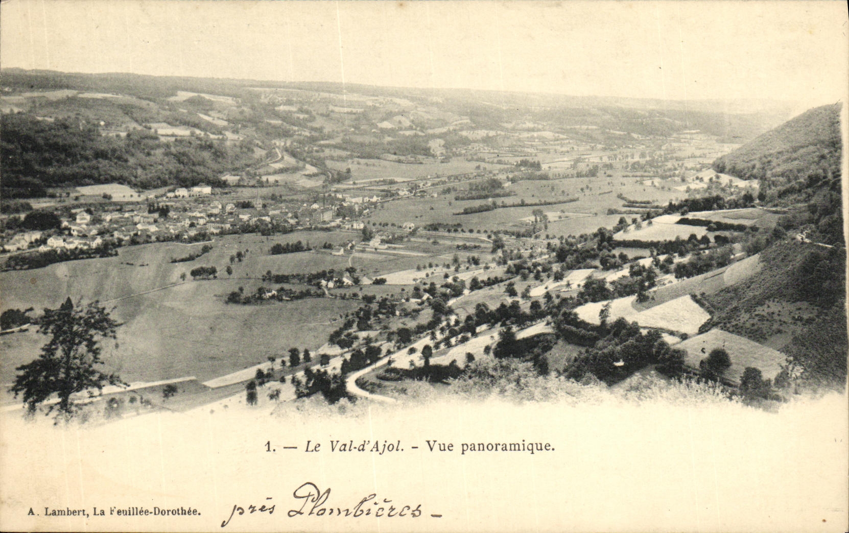 VINTAGE POSTCARD the Valley D Ajol Panoramic View