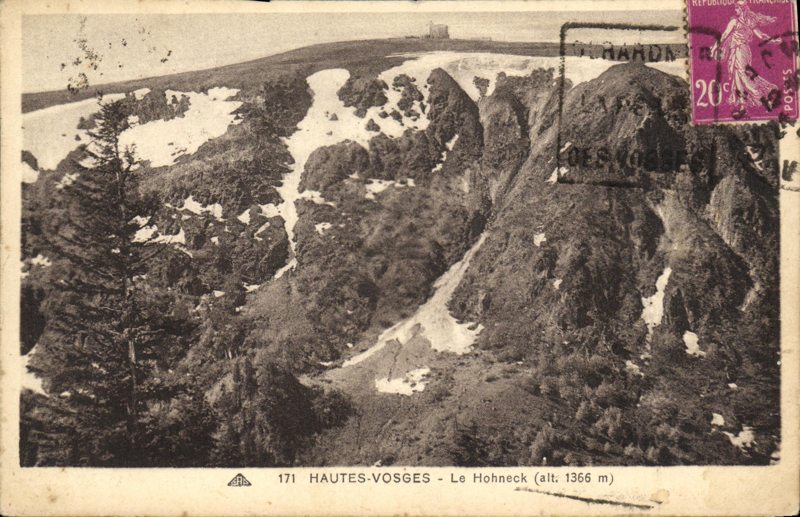 VINTAGE POSTCARD the High Vosges Hohneck