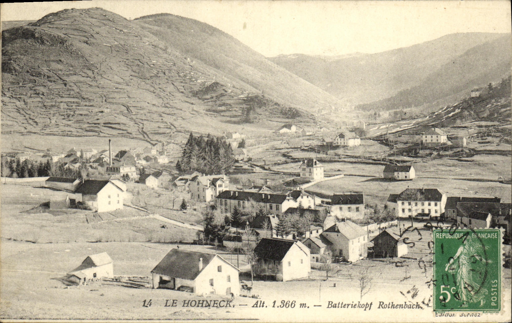 VINTAGE POSTCARD Hohneck Batterickopt Rothenback