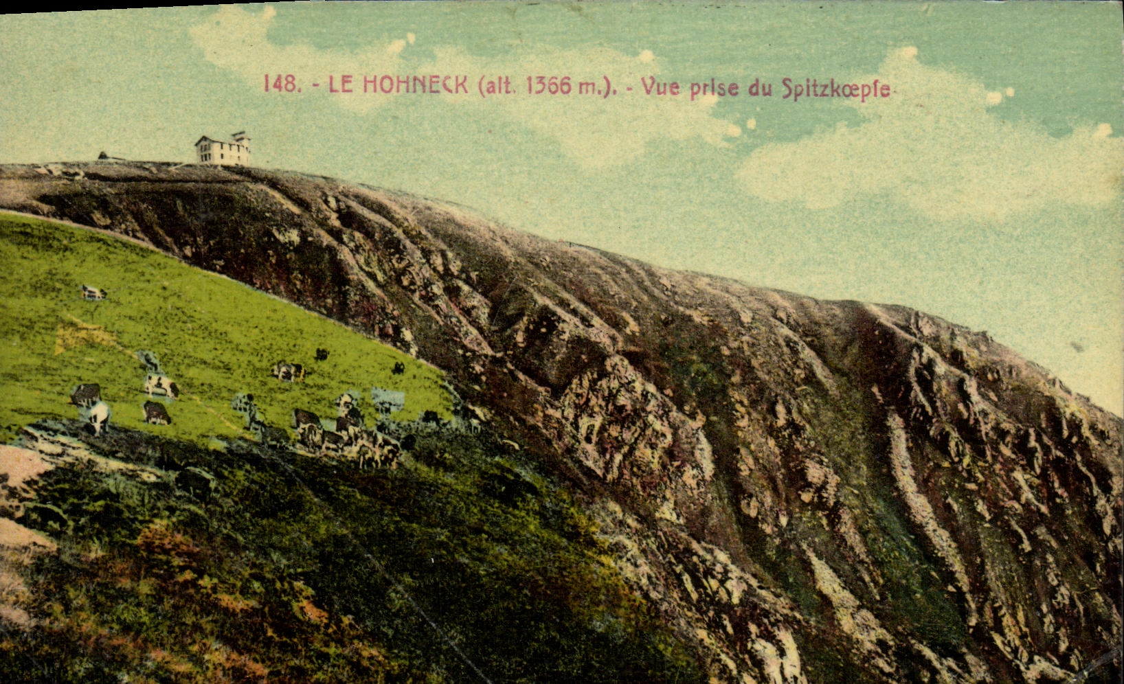 VINTAGE POSTCARD Hohneck Seen from Of Spitzkoepfe