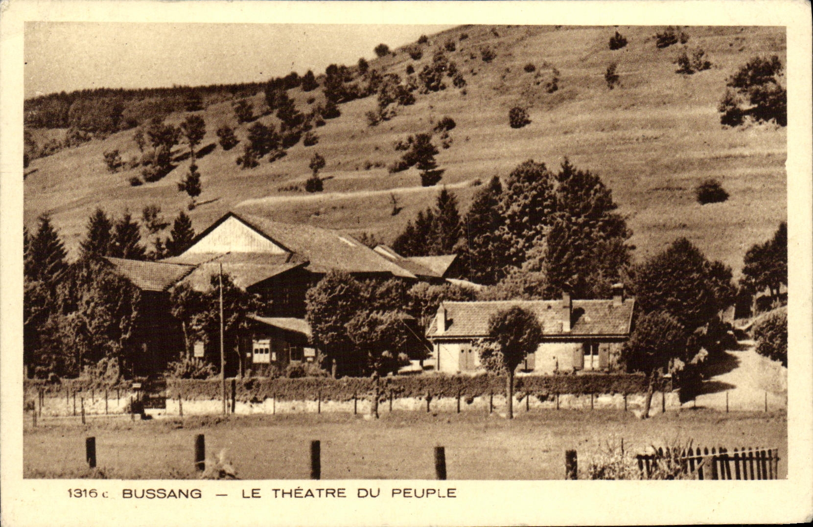 VINTAGE POSTCARD Bussang the Theater Of the People