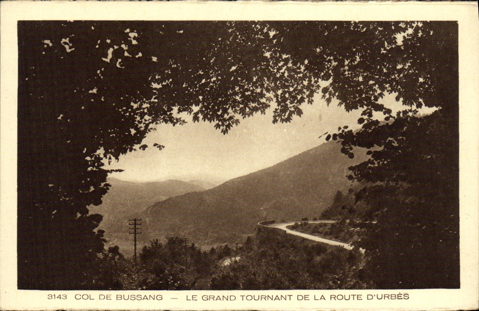 VINTAGE POSTCARD Collar of Bussang the Great Turning Of the Road D urbes