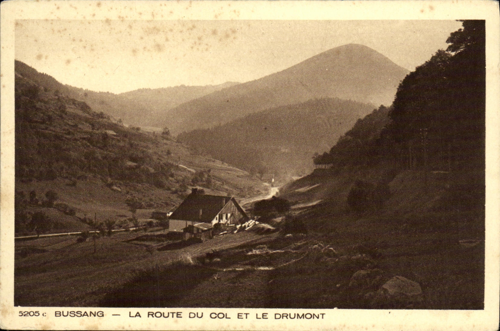 VINTAGE POSTCARD Bussang the Road Of the Collar And Drumont
