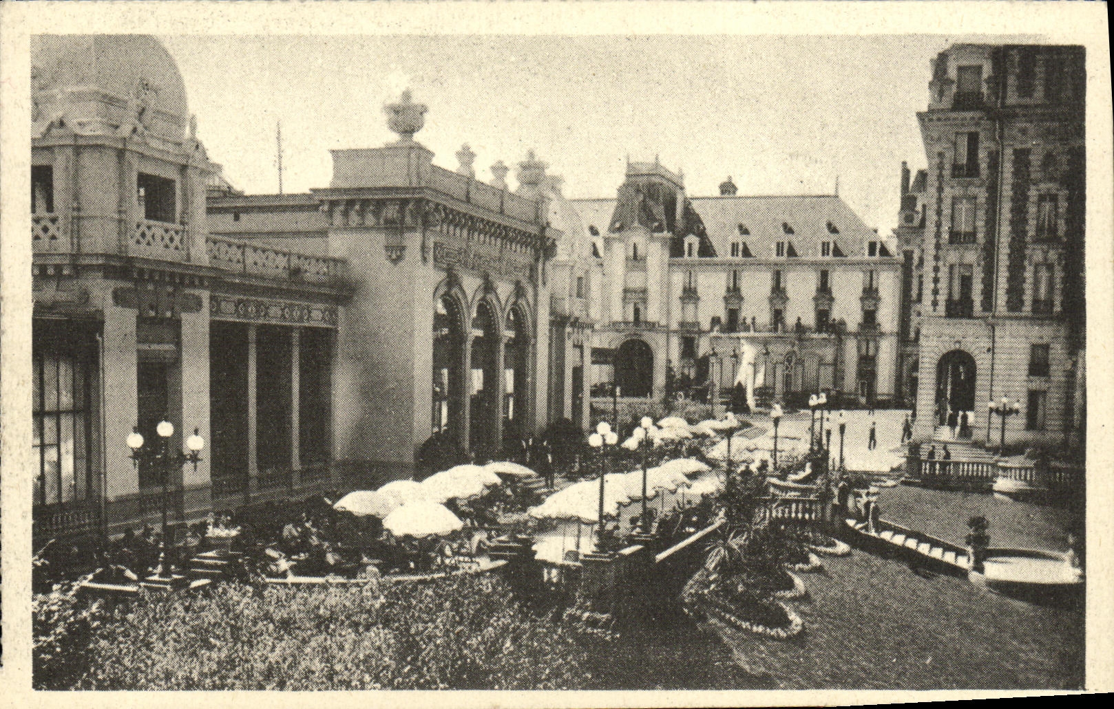 VINTAGE POSTCARD Vittel the Terrace Of the Casino and Large Hotels