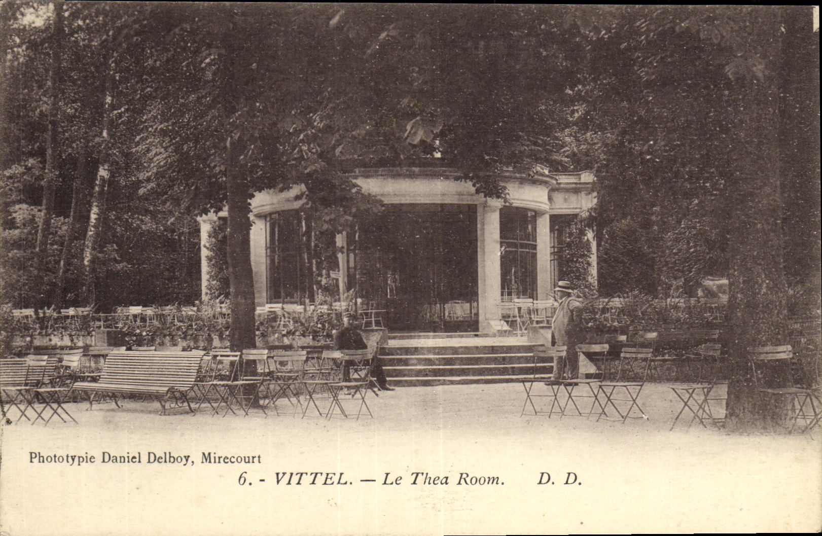 VINTAGE POSTCARD Vittel Thea Room