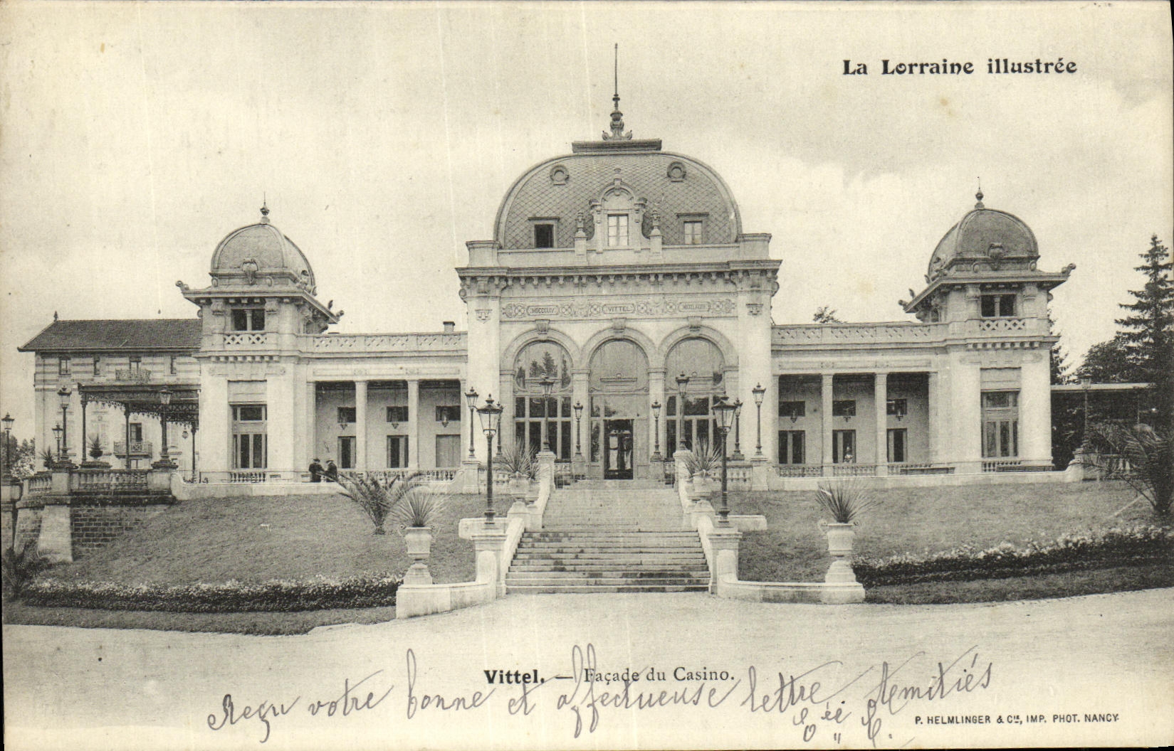 VINTAGE POSTCARD Vittel Frontage Of the Casino