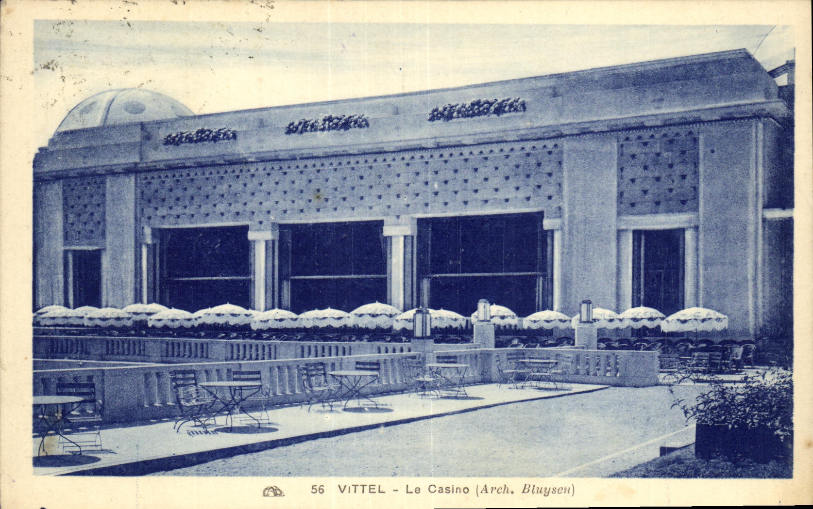 VINTAGE POSTCARD Vittel the Casino