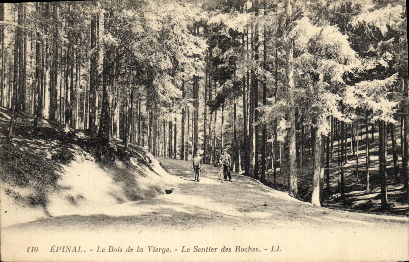 POSTAL Epinal de la VENDIMIA la madera de la Virgen la trayectoria de las rocas