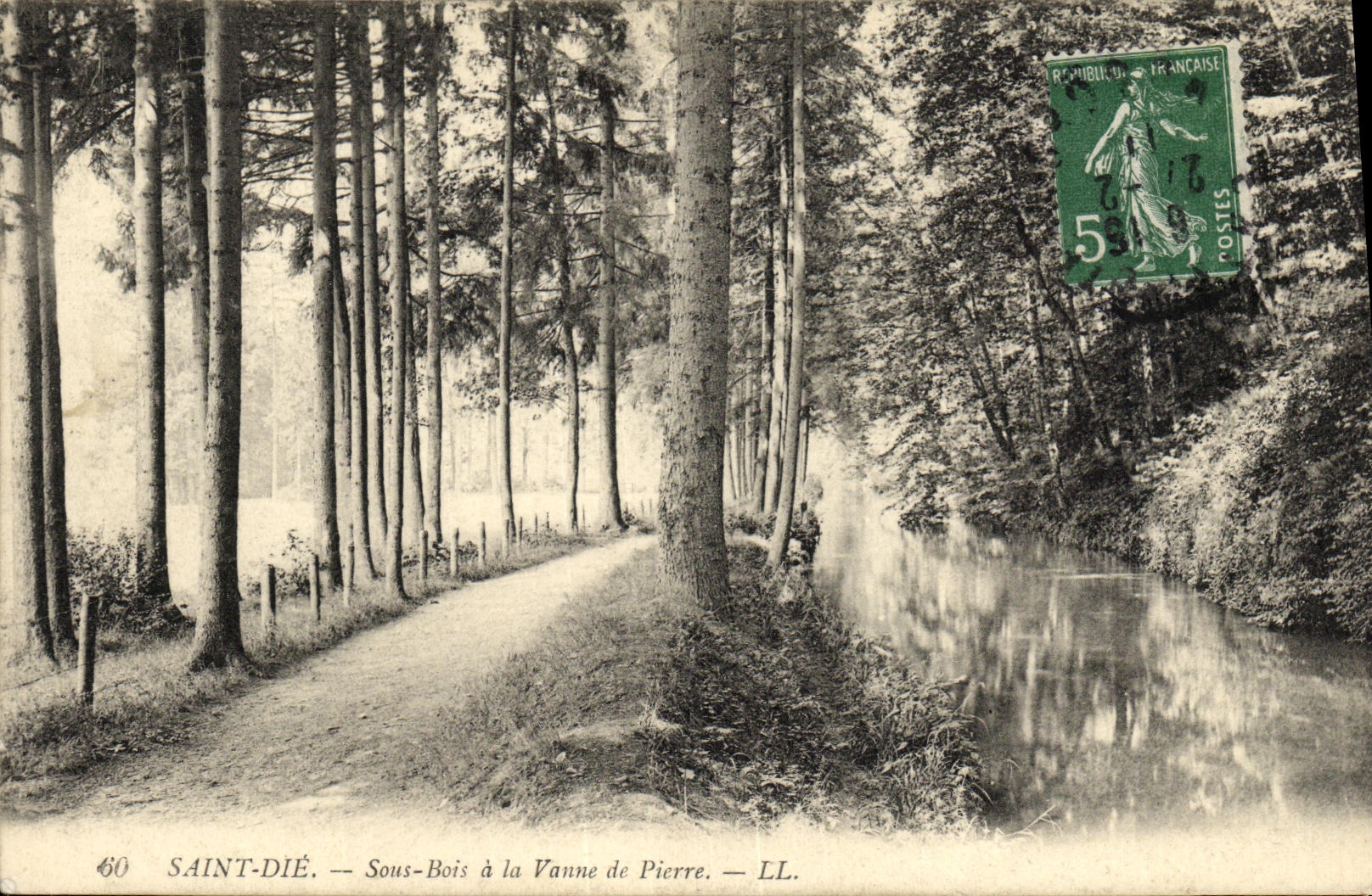 VINTAGE POSTCARD Holy Die Under Wood with the Valve of Pierre