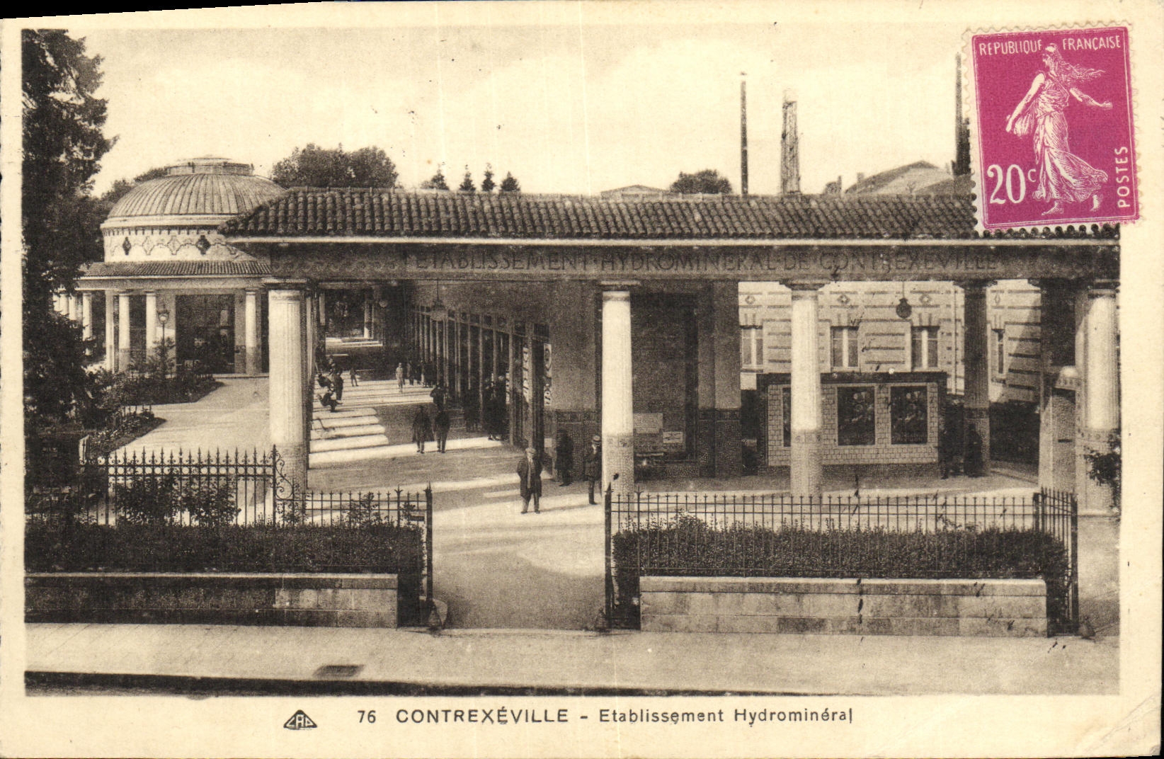 VINTAGE POSTCARD Contrexeville Mineral water Establishment