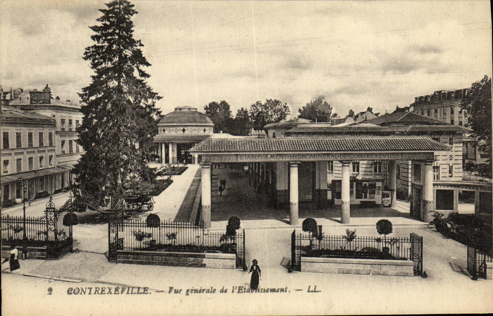 VINTAGE POSTCARD Contrexeville View of L Establishment
