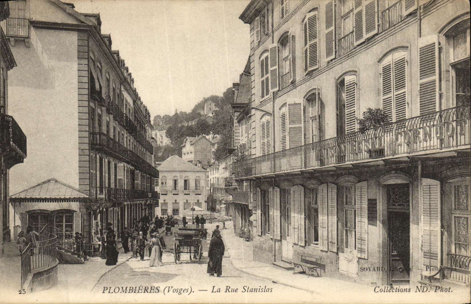 POSTAL Plombieres de la VENDIMIA la calle Estanislao