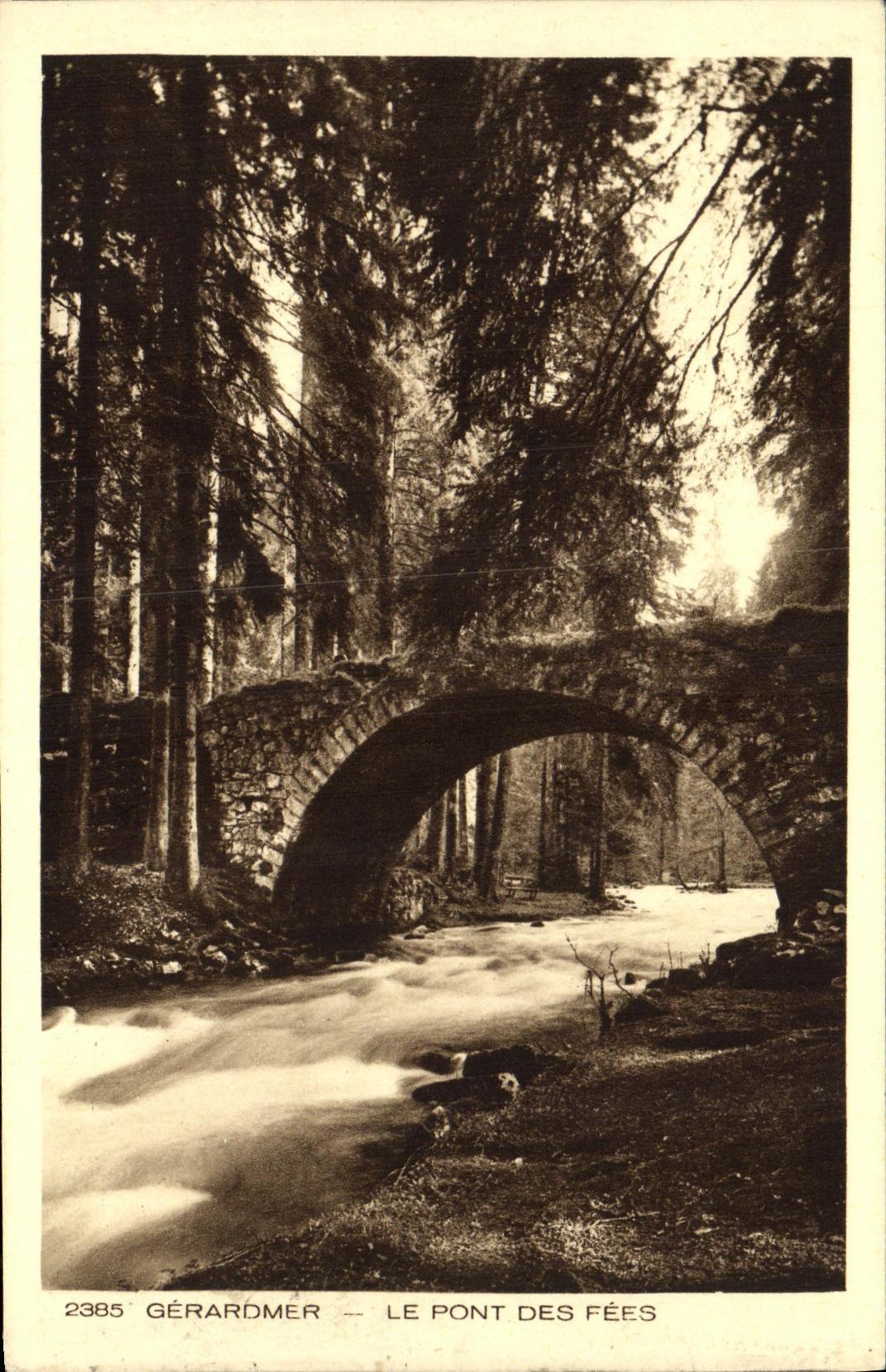 VINTAGE POSTCARD Gerardmer the Bridge Of the Fairies