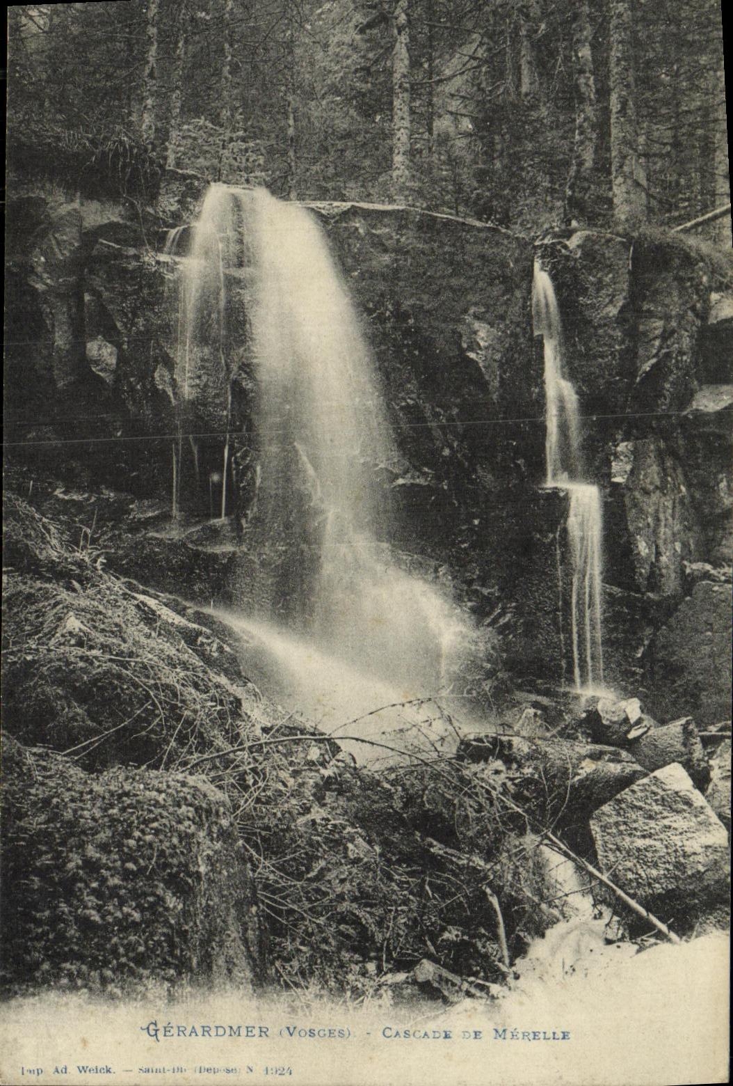 VINTAGE POSTCARD Gerardmer Cascades De Merelle