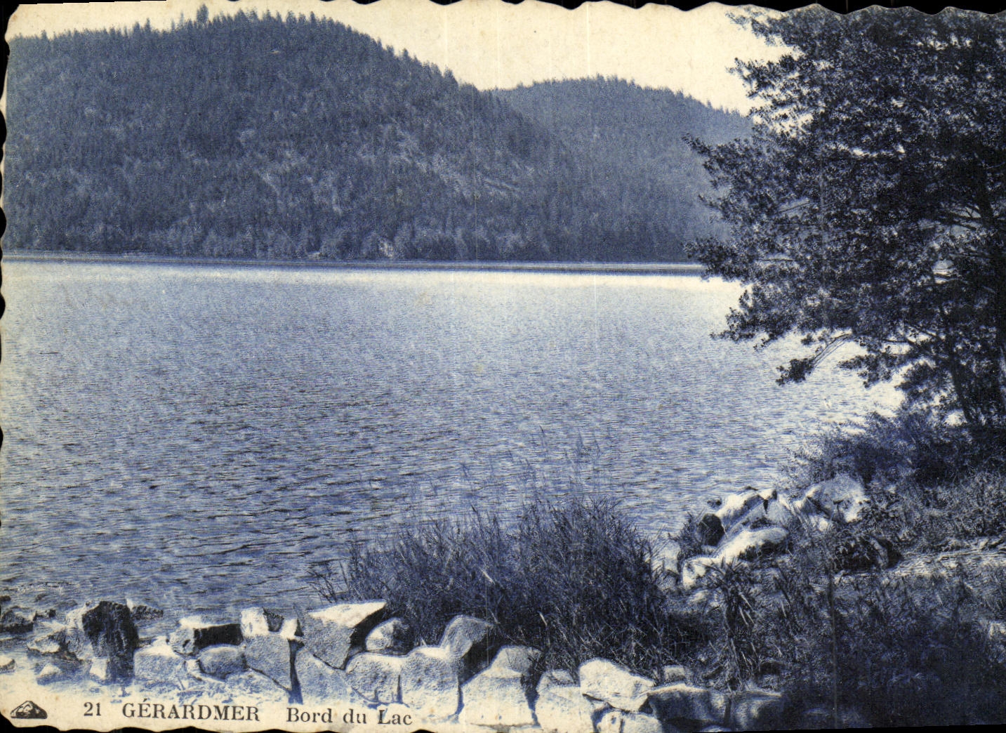 VINTAGE POSTCARD Gerardmer Edge of the Lake