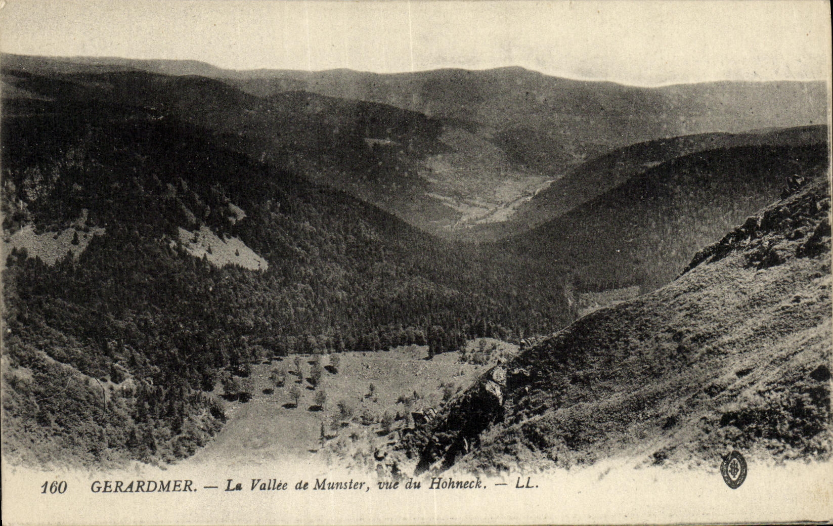 VINTAGE POSTCARD Gerardmer the Valley of Munster Seen of Hohneck