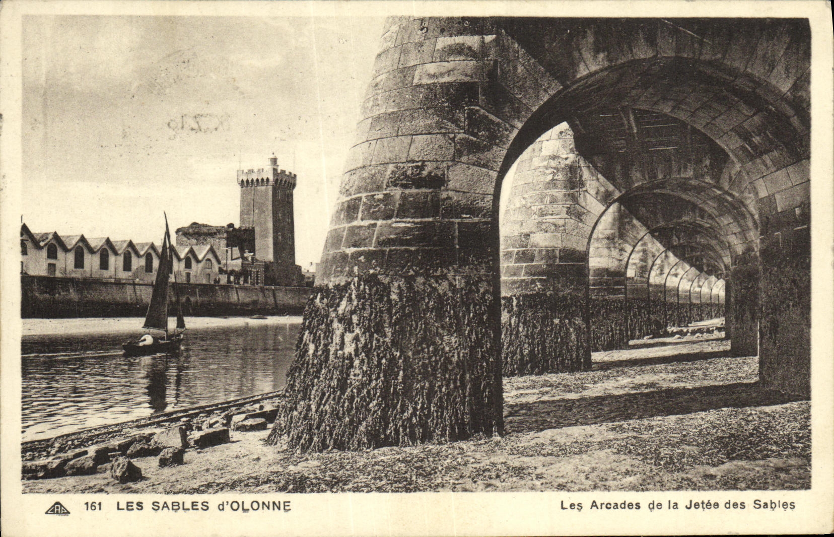 VINTAGE POSTCARD Sands D Olonne Arcades of the Pier Of Sands