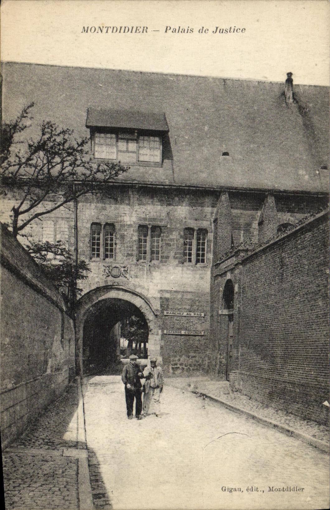 VINTAGE POSTCARD Montdidier Law courts